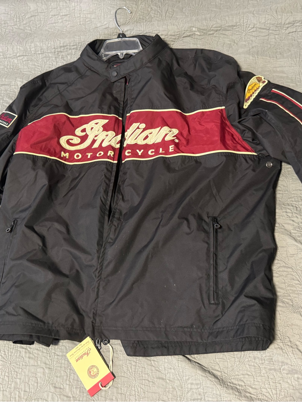 Indian Motorcycle Men's Black & Burgundy Performance Jacket